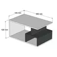 Soffbord Hanah Home Arte 2040 Mörk Valnöt Marmormönster Spånskiva 90x54x42 cm - Soffbord - 8682870764187 - 5