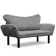 2-sits bäddsoffa Atelier del Sofa Chatto Grå Bomullsblandat Tyg 150x70x75 cm - Bäddsoffor - 8681875569537 - 4