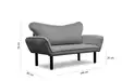 2-sits bäddsoffa Atelier del Sofa Chatto Grå Bomullsblandat Tyg 150x70x75 cm - Bäddsoffor - 8681875569537 - 7