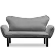 2-sits bäddsoffa Atelier del Sofa Chatto Grå Bomullsblandat Tyg 150x70x75 cm - Bäddsoffor - 8681875569537 - 3