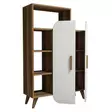 Bokhylla Hanah Home Walnut White Spånskiva 90x132x32 cm - Bokhyllor - 8681875184037 - 2
