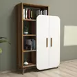 Bokhylla Hanah Home Walnut White Spånskiva 90x132x32 cm - Bokhyllor - 8681875184037 - 1