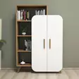 Bokhylla Hanah Home Walnut White Spånskiva 90x132x32 cm - Bokhyllor - 8681875184037 - 5