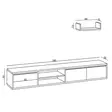 TV-bänk Hanah Home Heka Safir Ek Spånskiva 180x25x30 cm - TV-bänkar - 8683342978767 - 5