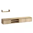 TV-bänk Hanah Home Heka Safir Ek Spånskiva 180x25x30 cm - TV-bänkar - 8683342978767 - 4
