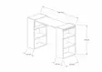 Skrivbord Hanah Home Handy Valnöt Vit Spånskiva 124x75x43,6 cm - Skrivbord - 8681875146967 - 4