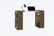 Skrivbord Hanah Home Handy Valnöt Vit Spånskiva 124x75x43,6 cm - Skrivbord - 8681875146967 - 2
