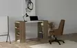 Skrivbord Hanah Home Handy Valnöt Vit Spånskiva 124x75x43,6 cm - Skrivbord - 8681875146967 - 1