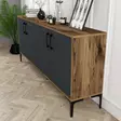 Konsolbord Hanah Home Kiev Valnöt Antracit Spånskiva 180x78x35 cm - Byråer och skåp - 8683342460897 - 4