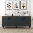 Konsolbord Hanah Home Kiev Valnöt Antracit Spånskiva 180x78x35 cm - Byråer och skåp - 8683342460897 - 1