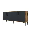 Konsolbord Hanah Home Kiev Valnöt Antracit Spånskiva 180x78x35 cm - Byråer och skåp - 8683342460897 - 5