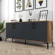 Konsolbord Hanah Home Kiev Valnöt Antracit Spånskiva 180x78x35 cm - Byråer och skåp - 8683342460897 - 3