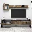 TV-bänk Hanah Home Lidya Valnöt Marmormönster Spånskiva 180x49x35 cm - TV-bänkar - 8681875807677 - 3