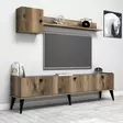 TV-bänk Hanah Home Lidya Valnöt Marmormönster Spånskiva 180x49x35 cm - TV-bänkar - 8681875807677 - 1