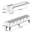 TV-bänk Hanah Home Lidya Valnöt Marmormönster Spånskiva 180x49x35 cm - TV-bänkar - 8681875807677 - 6