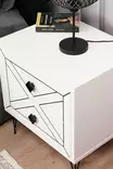 Sängbord Hanah Home Luna Vit Spånskiva 50x55x40 cm - Nattduksbord - 8683342427647 - 3