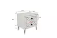 Sängbord Hanah Home Luna Vit Spånskiva 50x55x40 cm - Nattduksbord - 8683342427647 - 9