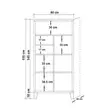 Bokhylla Hanah Home Marina Flora Furu Spånskiva 80x152x36 cm - Bokhyllor - 8681875322927 - 5