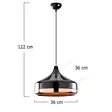 Taklampa Opviq Y?ldo Svart Koppar Metall 36 x 122 cm - Tak- och vägglampor - 8681875568417 - 3