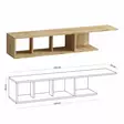 TV-bänk Hanah Home Dec0069 Safir Ek Spånskiva 150x26x24 cm - TV-bänkar - 8683743015887 - 3