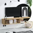 TV-bänk Hanah Home Dec0069 Safir Ek Spånskiva 150x26x24 cm - TV-bänkar - 8683743015887 - 2