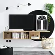TV-bänk Hanah Home Dec0069 Safir Ek Spånskiva 150x26x24 cm - TV-bänkar - 8683743015887 - 1