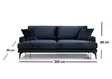 3-sits soffa Atelier del Sofa Papira Marinblå Polyester 205x90x88 cm - Soffor - 8681875774467 - 3