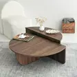 Soffbord Hanah Home Podium Valnöt Spånskiva 90x30x60 cm 85x35x30 cm - Soffor - 8683342746847 - 2
