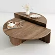 Soffbord Hanah Home Podium Valnöt Spånskiva 90x30x60 cm 85x35x30 cm - Soffor - 8683342746847 - 5