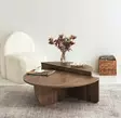 Soffbord Hanah Home Podium Valnöt Spånskiva 90x30x60 cm 85x35x30 cm - Soffor - 8683342746847 - 1