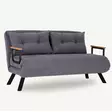 2-sits bäddsoffa Atelier del Sofa Sando Grå Polyester 175x133x81 cm - Bäddsoffor - 8683342327107 - 2