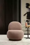 Öronlappsfåtölj Atelier del Sofa Tina Cappuccino Polyester 85x74x75 cm - Fåtöljer - 8683342766777 - 2