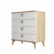 Byrå Hanah Home Versa Ce 3616 Ek Vit Spånskiva 80x90,8x45 cm - Byråer och skåp - 8683743041817 - 3