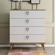Byrå Hanah Home Versa Ce 3616 Ek Vit Spånskiva 80x90,8x45 cm - Byråer och skåp - 8683743041817 - 1