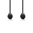 DIN ljudkabel | DIN 5-Pin Hane | DIN 5-Pin Hane | Nickelplaterad | 3.00 m | Rund | PVC | Svart | Label - Ljudkablar - 5412810419807 - 10