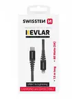 Laddningskabel Kevlar USB-C/Lightning 1,5m Swissten - Blixtkablar - 8595217481527 - 2
