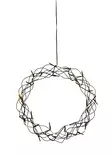 Merlin kranssi 30 cm musta ip20 - Dekorationsljus - 6435200288707 - 2