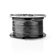 Mikrofonkabel | 2 x 0.35 mm² | Koppar | 100 m | Rund | PVC | Svart | Rulle - Ljudkablar - 5412810312177 - 66