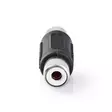 Mono Audio Adapter | RCA Hona | RCA Hona | Nickelplaterad | Rak | ABS | Svart | 1 st. | Låda - Ljudadaptrar - 5412810288427 - 15