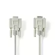 Serie Kabel | D-SUB 9-Pin Hane | D-SUB 9-Pin Hona | Nickelplaterad | 3.00 m | Rund | PVC | Elfenben | Label - Dator och nätverk - 5412810421107 - 1