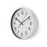 Väggklocka | Diameter: 300 mm | Plast | Silver / Vit - Klockor - 5412810286447 - 2