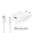 Väggladdare | 12 W | 1x 2.4 A A | Antal utgångar: 1 | USB-A | Lightning 8-Pin (Lös) Kabel | 1.00 m | Single Voltage Output | Vit - Batteriladdare för uppladdningsbara batterier - 5412810330027 - 1