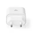 Väggladdare | 20 W | PD3.0 20W | Snabbladdnings funktion | 1.67 A / 2.22 A / 3.0 A | Antal utgångar: 1 | USB-C | Lightning 8-Pin (Lös) Kabel | 1.00 m | Automatiskt val av Spänning | Vit - Nätladdare - 5412810334667 - 20
