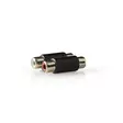 Stereo Audio Adapter | 2x RCA Hona | 2x RCA Hona | Guldplaterad | Rak | ABS | Antracit | 1 st. | Låda - Ljudadaptrar - 5412810265527 - 40