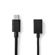 USB-C Adapter | USB 3.2 Gen 1 | USB-C Hane | USB-A Hona | 5 Gbps | 0.15 m | Rund | Nickelplaterad | PVC | Svart | Låda - Dator och nätverk - 5412810289127 - 1