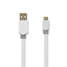 USB-kabel | USB 2.0 | USB-A Hane | USB Micro-B Hane | 480 Mbps | Guldplaterad | 1.00 m | Platt | PVC | Vit | Plastpåse - Dator och nätverk - 5412810273447 - 3