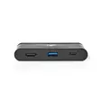 USB Multi-Port Adapter | USB 3.2 Gen 1 | USB-C Hane | HDMI Hona / USB-A Hona / USB-C Hona | Rund | Nickelplaterad | Svart | Window Box med Euro Lock - USB-adaptrar och dockning - 5412810292677 - 1
