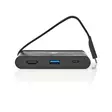 USB Multi-Port Adapter | USB 3.2 Gen 1 | USB-C Hane | HDMI Hona / USB-A Hona / USB-C Hona | Rund | Nickelplaterad | Svart | Window Box med Euro Lock - USB-adaptrar och dockning - 5412810292677 - 12