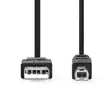 USB-kabel | USB 2.0 | USB-A Hane | USB-B Hane | 10 W | 480 Mbps | Nickelplaterad | 2.00 m | Rund | PVC | Svart | Label - Dator och nätverk - 5412810421497 - 10