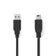 USB-kabel | USB 2.0 | USB-A Hane | USB Mini-B 5 pin Hane | 480 Mbps | Nickelplaterad | 1.00 m | Rund | PVC | Svart | Label - Dator och nätverk - 5412810421527 - 1